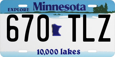 MN license plate 670TLZ