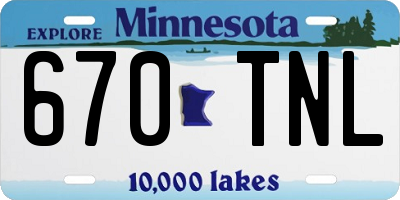 MN license plate 670TNL