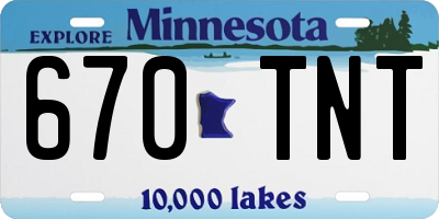 MN license plate 670TNT