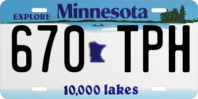 MN license plate 670TPH