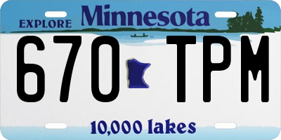 MN license plate 670TPM
