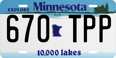 MN license plate 670TPP