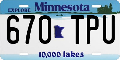 MN license plate 670TPU