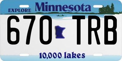 MN license plate 670TRB