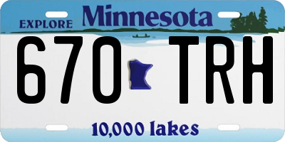 MN license plate 670TRH