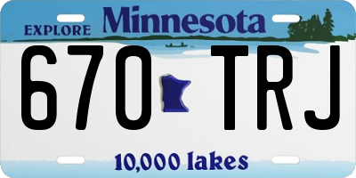 MN license plate 670TRJ