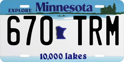 MN license plate 670TRM