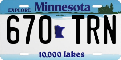 MN license plate 670TRN