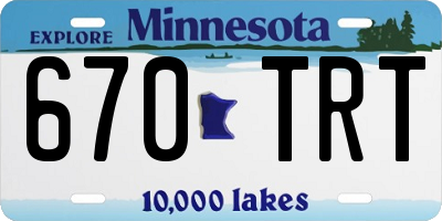 MN license plate 670TRT