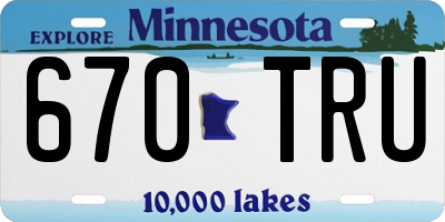 MN license plate 670TRU