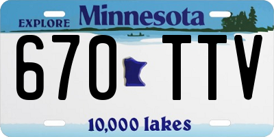 MN license plate 670TTV