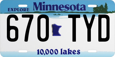 MN license plate 670TYD