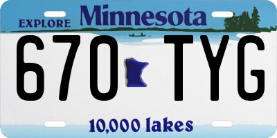 MN license plate 670TYG