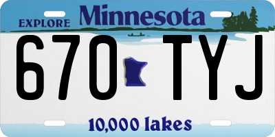 MN license plate 670TYJ