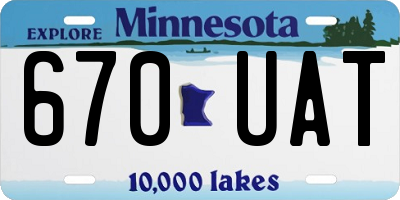 MN license plate 670UAT