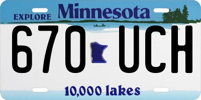 MN license plate 670UCH