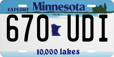 MN license plate 670UDI