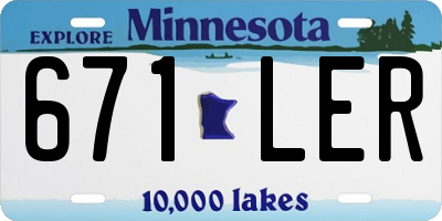MN license plate 671LER