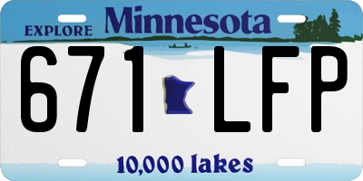 MN license plate 671LFP