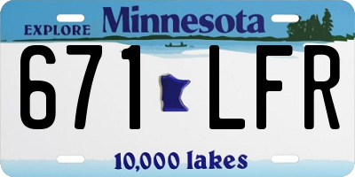 MN license plate 671LFR