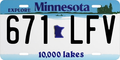 MN license plate 671LFV