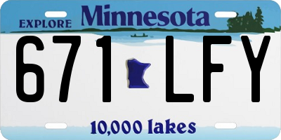 MN license plate 671LFY