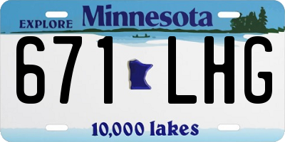 MN license plate 671LHG
