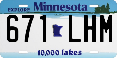 MN license plate 671LHM
