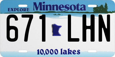 MN license plate 671LHN