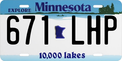 MN license plate 671LHP