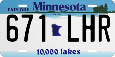 MN license plate 671LHR