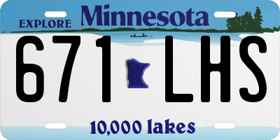 MN license plate 671LHS