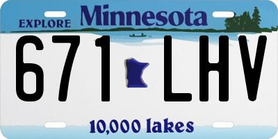MN license plate 671LHV