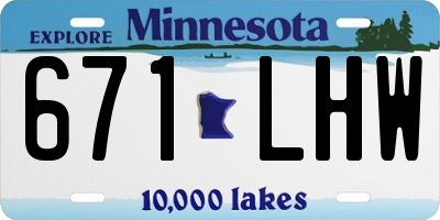 MN license plate 671LHW