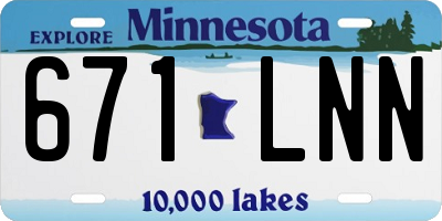MN license plate 671LNN