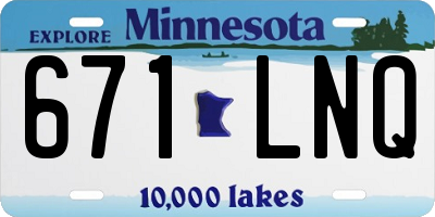 MN license plate 671LNQ