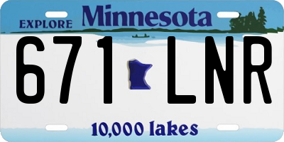 MN license plate 671LNR