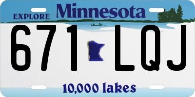 MN license plate 671LQJ