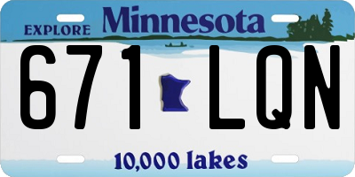 MN license plate 671LQN