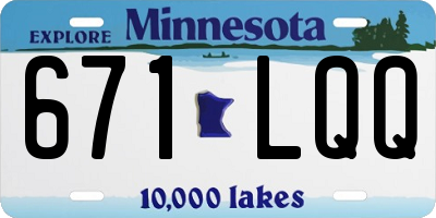 MN license plate 671LQQ