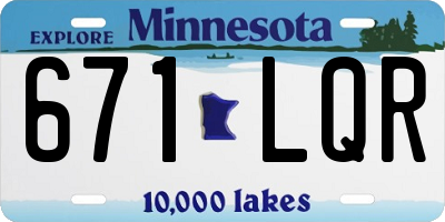 MN license plate 671LQR