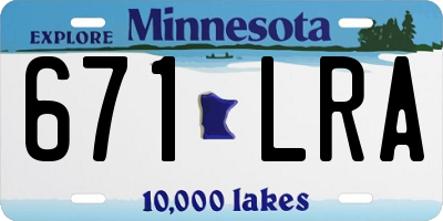 MN license plate 671LRA