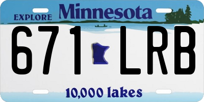 MN license plate 671LRB