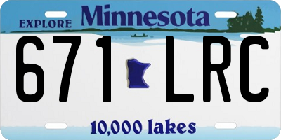 MN license plate 671LRC