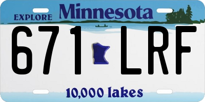 MN license plate 671LRF