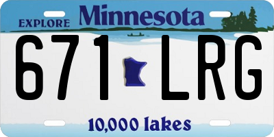 MN license plate 671LRG