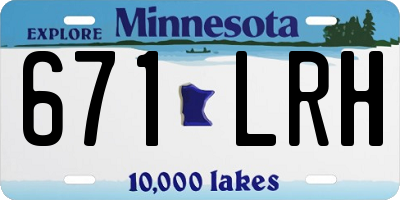MN license plate 671LRH