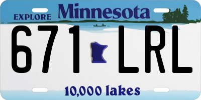 MN license plate 671LRL