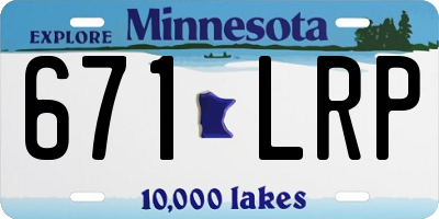MN license plate 671LRP
