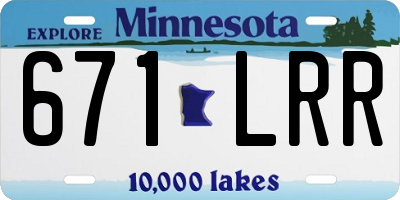 MN license plate 671LRR